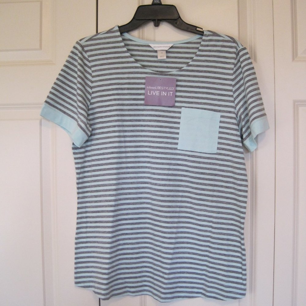 NWT Christopher & Banks striped top sz M